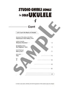 Studio Ghibli Songs for Ukulele Solo Vol.1 / English Edition - Sheet Music Book