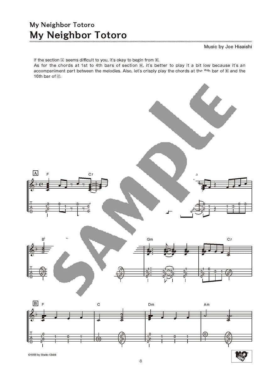 Studio Ghibli Songs for Ukulele Solo Vol.1 /English Version