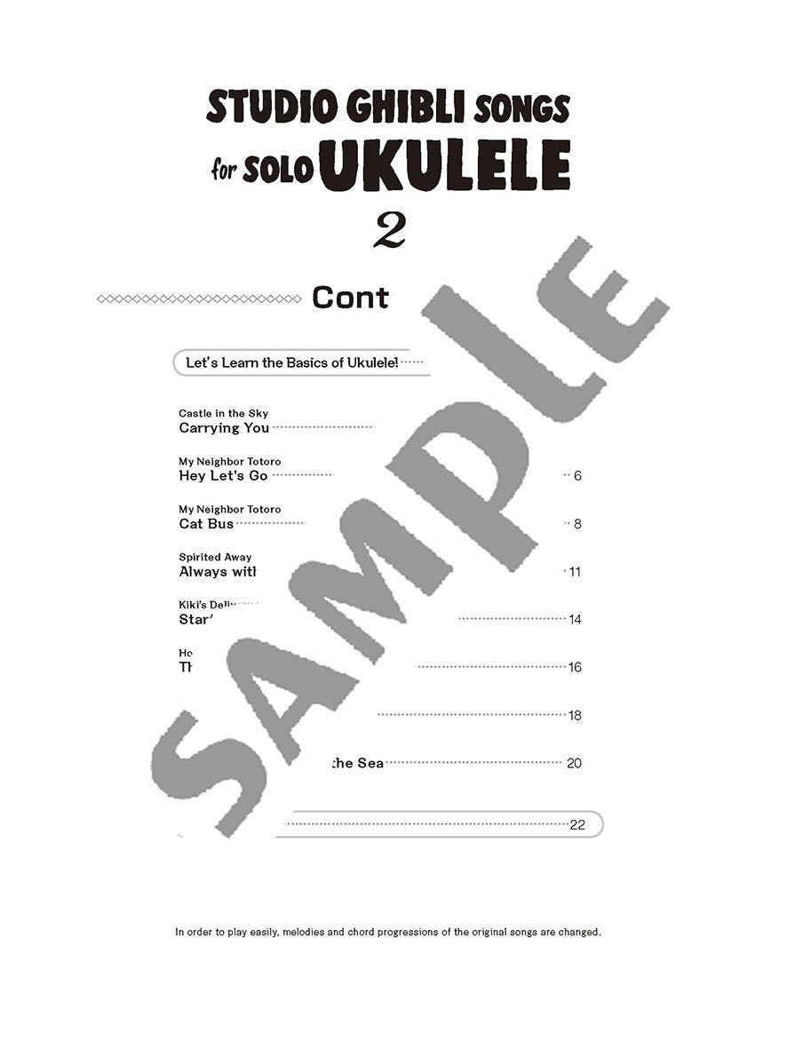 Studio Ghibli Songs for Ukulele Solo Vol.2 /English Version