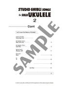 Studio Ghibli Songs for Ukulele Solo Vol.2 / English Edition - Sheet Music Book