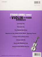 Studio Ghibli Songs for Violin and Piano / English Edition - Sheet Music Book
