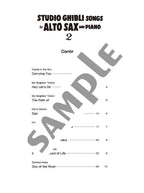 Studio Ghibli Songs for Alto Saxophone and Piano Vol.2 / English Edition - Sheet Music Book