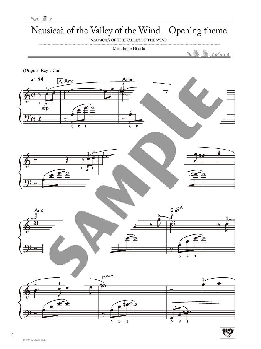 Studio Ghibli Best Hit 10 Piano Solo / English Edition - Sheet Music Book