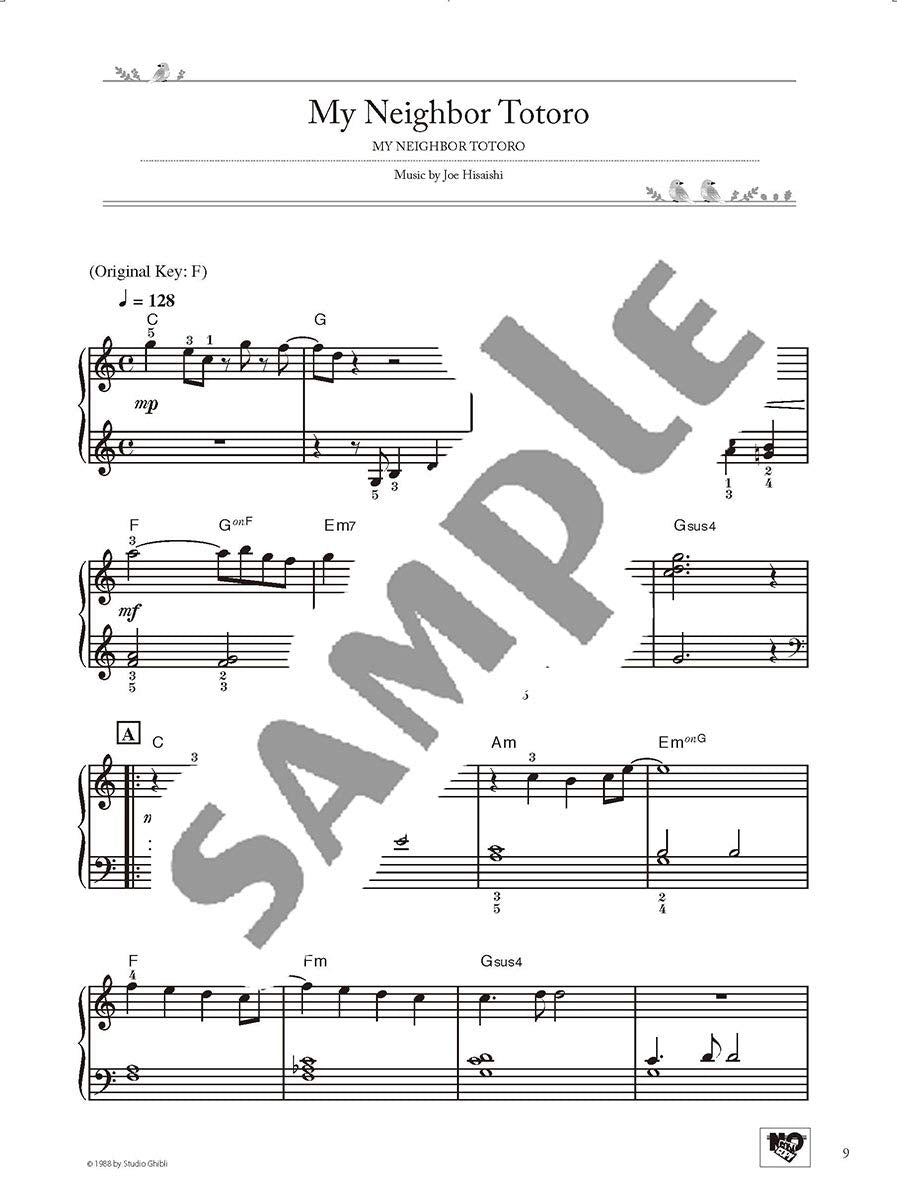 Studio Ghibli Best Hit 10 Piano Solo / English Edition - Sheet Music Book