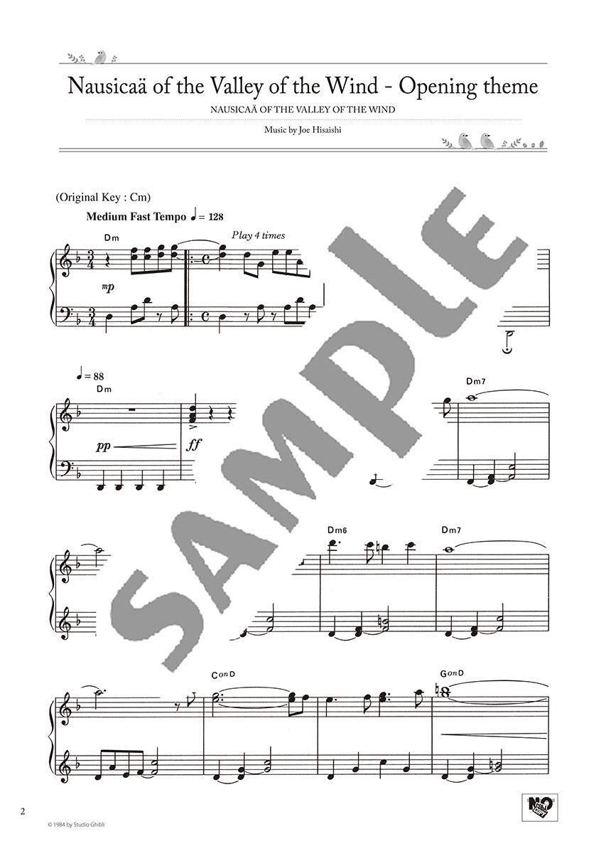 Studio Ghibli Best Hit 10 Piano Solo / English Edition - Sheet Music Book