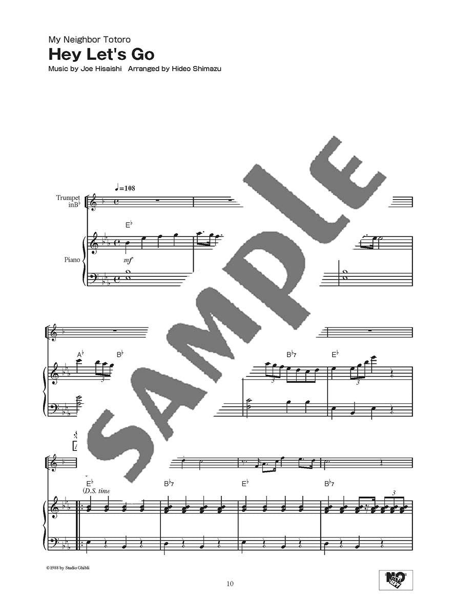 Studio Ghibli Songs for Trumpet and Piano / English Edition - Sheet Music Book
