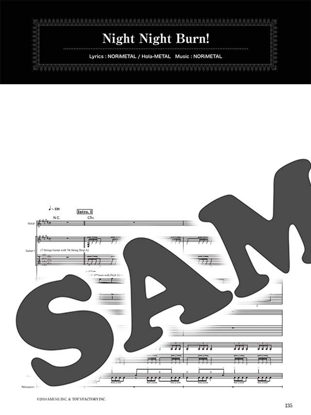 BABYMETAL "METAL GALAXY" Official Band Score - Sheet Music Book