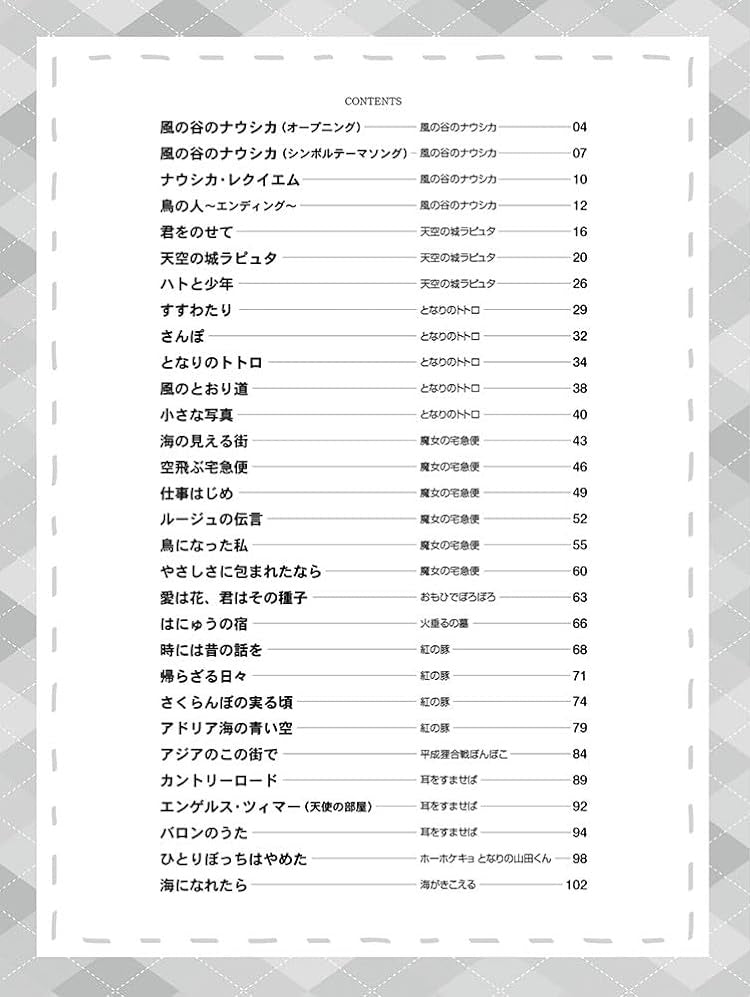 Studio Ghibli Piano Solo Collection - Sheet Music Book