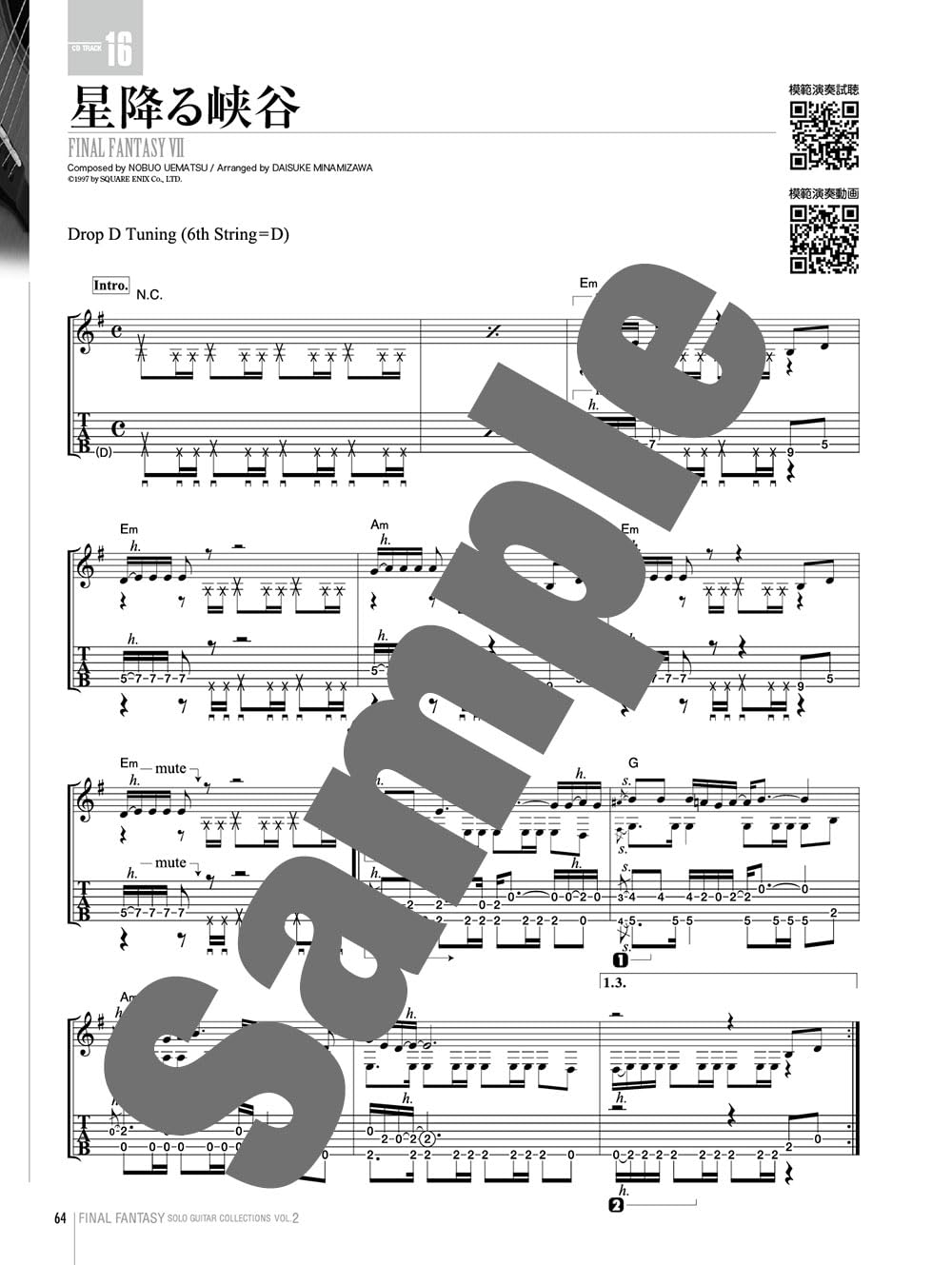 Final Fantasy: Guitar Solo Vol. 2 (TAB Score) with CD - Sheet Music Book