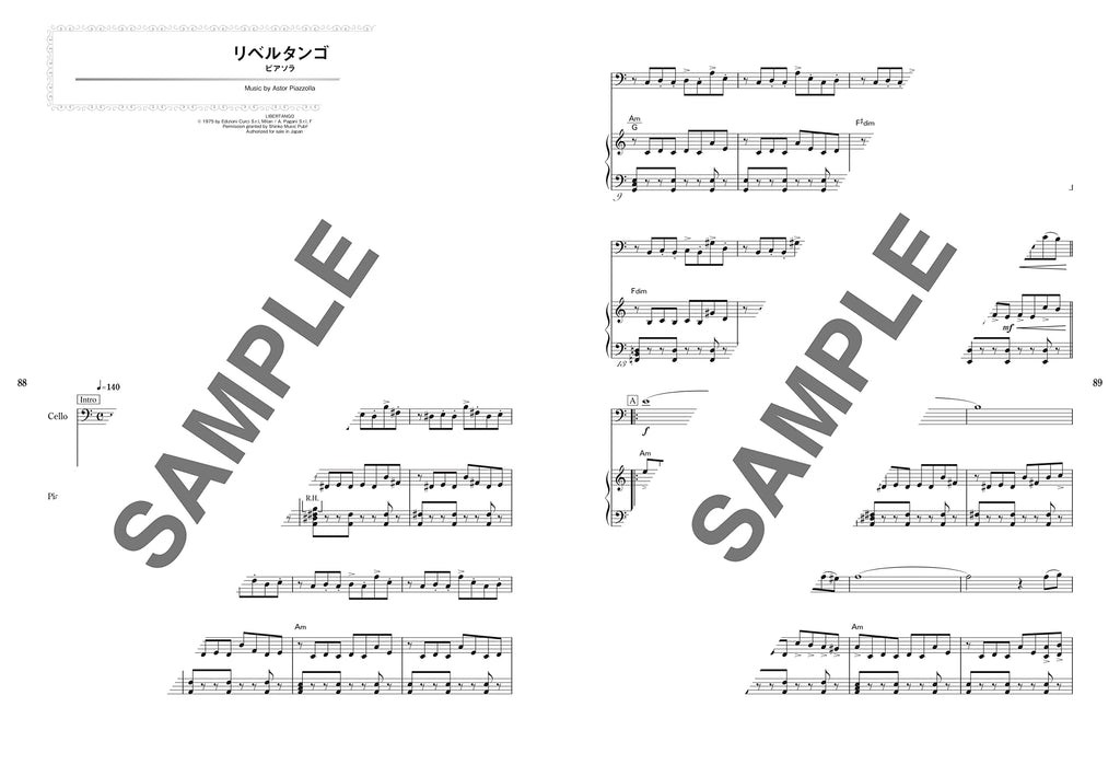 J-POP Selection Cello and Piano - Sheet Music Book