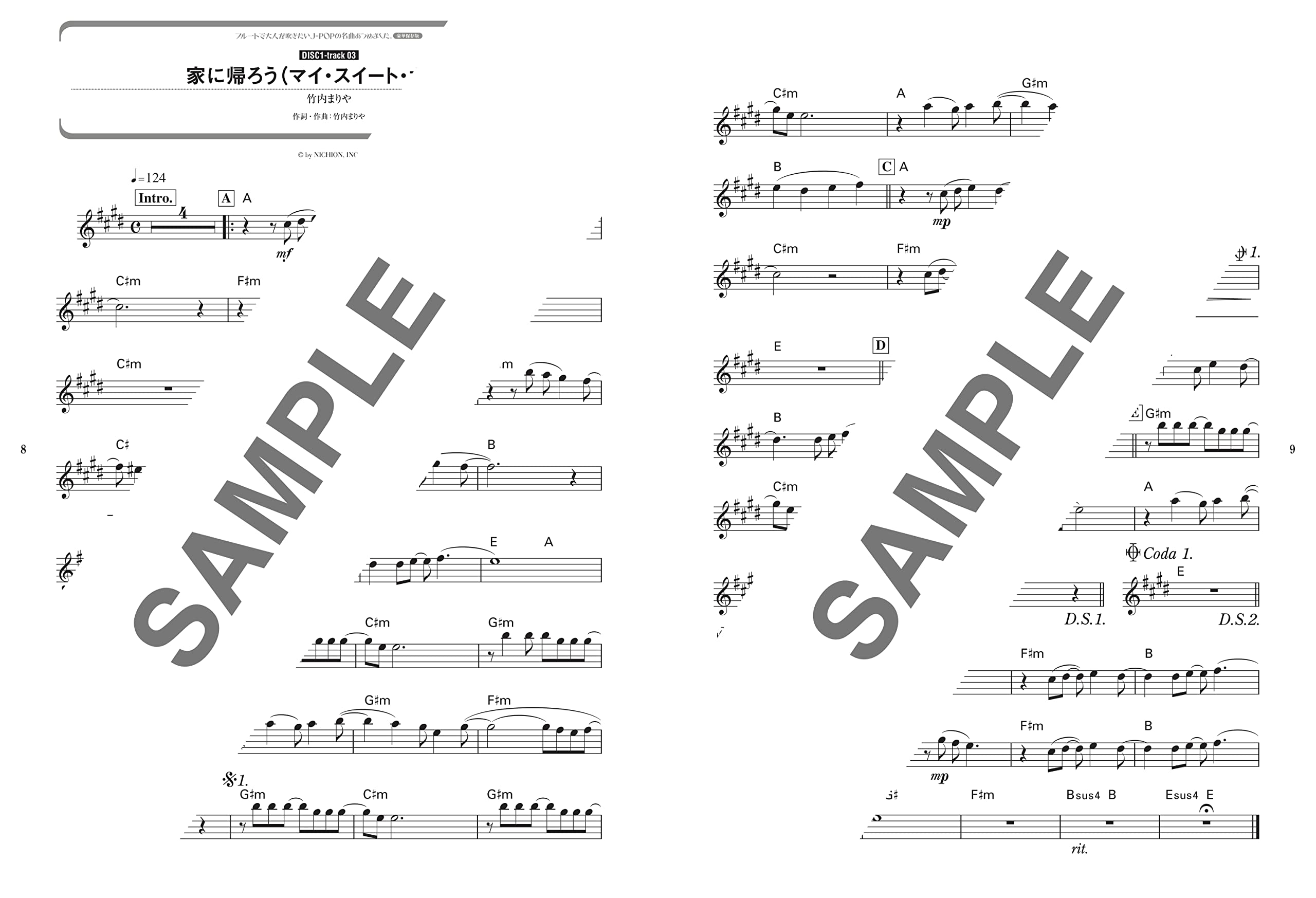 The collection of J-POP songs for Grown-ups Flute Solo with CD - Sheet Music Book