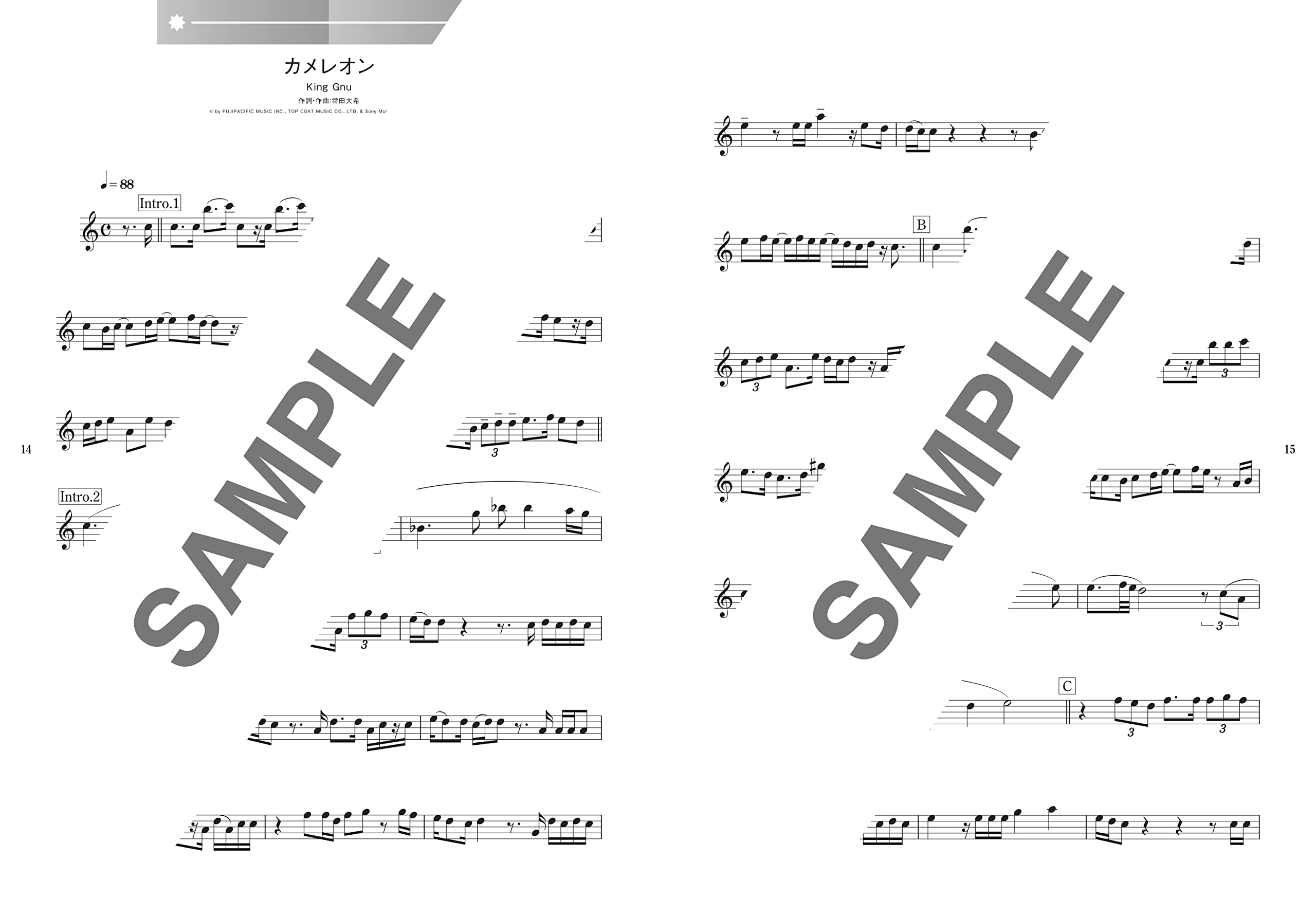 J-POP Songs for Tenor Saxophone Solo - Sheet Music Book